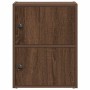 Estantería de madera de ingeniería marrón roble 40x24x52 cm