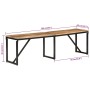 Massivholz-Mangoholz-Bank 160x35x46 cm von vidaXL, Bänke für Hallen und Lager - Ref: Foro24-351683, Preis: 143,65 €, Rabatt: %