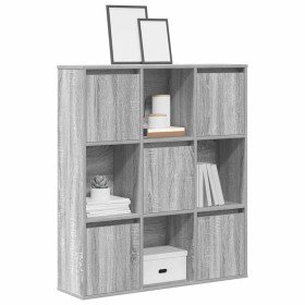 Estantería de madera de ingeniería gris sonoma 89x24x101,5 cm en Librerías y estanterías | Comprar online en Foro24