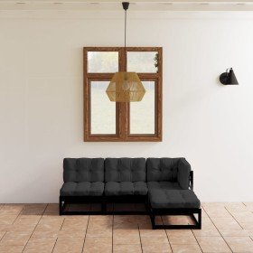 Juego de muebles de jardín 4 pzas y cojines madera pino maciza en Conjuntos de jardín | Comprar online en Foro24