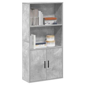 Estantería de madera de ingeniería gris hormigón 60x24x120 cm en Librerías y estanterías | Comprar online en Foro24