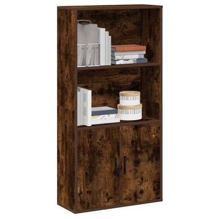 Estantería madera de ingeniería roble ahumado 60x24x120 cm en Librerías y estanterías | Comprar online en Foro24