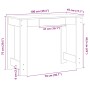 Escritorio de madera de ingeniería roble artisan 100x45x75 cm