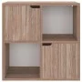 Regal aus technischem Holz in Sonoma-Eiche, grau, 60 x 27,5 x 88 cm von vidaXL, Bücherregale und Regale - Ref: Foro24-338170,...