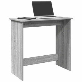 Escritorio de madera contrachapada gris Sonoma 80x40x75 cm en Escritorios | Comprar online en Foro24