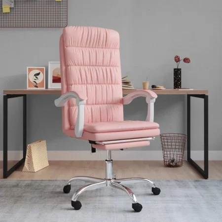 Pink synthetic leather reclining office chair by vidaXL, Office chairs - Ref: Foro24-349657, Price: 114,72 €, Discount: %