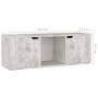 Mueble de TV madera de ingeniería hormigón 88,5x27,5x30,5 cm de vidaXL, Muebles TV - Ref: Foro24-338175, Precio: 50,74 €