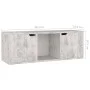 TV-Schrank aus Betonwerkstoff, 88,5 x 27,5 x 30,5 cm von vidaXL, TV-Möbel - Ref: Foro24-338175, Preis: 50,03 €, Rabatt: %