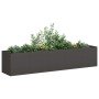Jardinera negra 200x40x40 cm acero laminado en frío en Maceteros y jardineras | Comprar online en Foro24