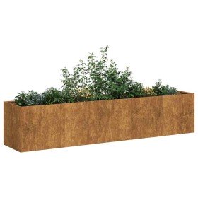 Jardinera oxidada 200x40x40 cm acero corten en Maceteros y jardineras | Comprar online en Foro24