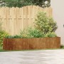 Jardinera oxidada 200x40x40 cm acero corten