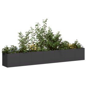 Jardinera de acero laminado en frío negro 280x40x40 cm en Maceteros y jardineras | Comprar online en Foro24