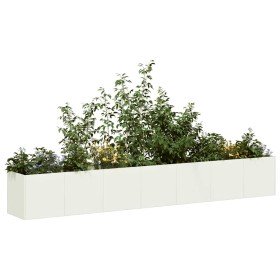 Jardinera de acero laminado en frío blanco 280x40x40 cm en Maceteros y jardineras | Comprar online en Foro24