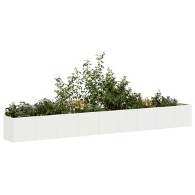 Jardinera de acero laminado en frío blanco 360x40x40 cm