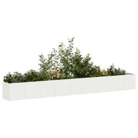 Jardinera de acero laminado en frío blanco 360x40x40 cm en Maceteros y jardineras | Comprar online en Foro24