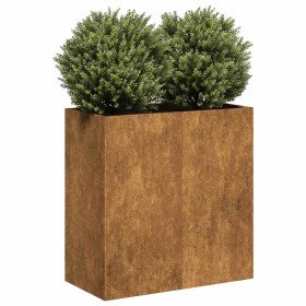 Jardinera oxidada 80x40x80 cm acero corten en Maceteros y jardineras | Comprar online en Foro24