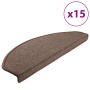 Felpudos para escaleras 15 uds 65x24x4 cm Marrón Café