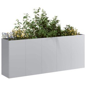 Jardinera 200x40x80 cm de acero galvanizado en Maceteros y jardineras | Comprar online en Foro24