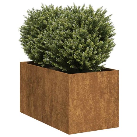 Jardinera oxidada 40x80x40 cm acero corten en Maceteros y jardineras | Comprar online en Foro24