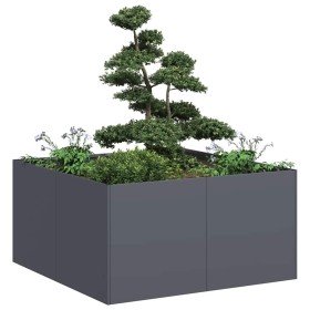 Jardinera de acero laminado en frío antracita 80x80x40 cm en Maceteros y jardineras | Comprar online en Foro24