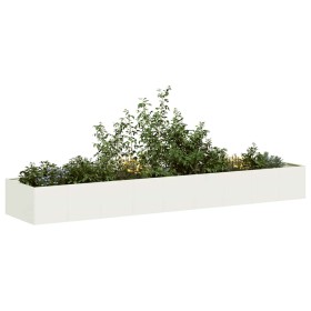Jardinera acero blanco 360x80x40 cm en Maceteros y jardineras | Comprar online en Foro24
