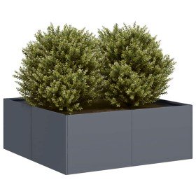 Jardinera acero gris antracita 80x80x30 cm en Maceteros y jardineras | Comprar online en Foro24