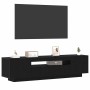 Gabinete de TV Negro 160 x 35 x 40 cm Madera contrachapada