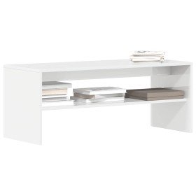 Mueble de TV madera contrachapada blanco brillante 100x40x40 cm en Muebles TV | Comprar online en Foro24