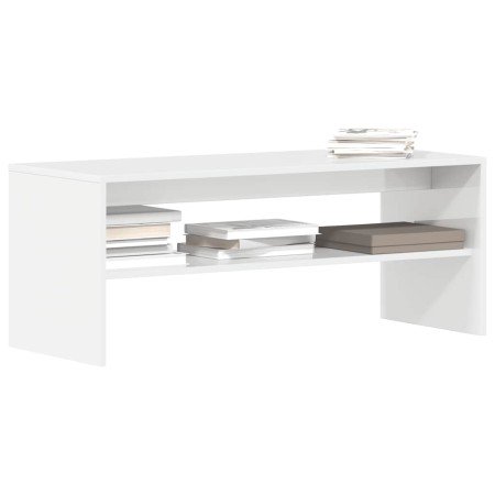 Mueble de TV madera contrachapada blanco brillante 100x40x40 cm en Muebles TV | Comprar online en Foro24