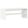 Mueble de TV madera contrachapada blanco brillante 100x40x40 cm