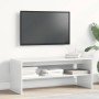 Mueble de TV madera contrachapada blanco brillante 100x40x40 cm en Muebles TV | Comprar online en Foro24