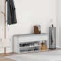 Banco zapatero madera de ingeniería blanco brillo 102x30,5x45cm