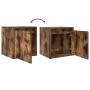 Mesillas de noche de pared 2 uds roble ahumado 38x34x40 cm
