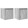 Mesillas de noche de pared 2 uds gris Sonoma 38x34x40 cm