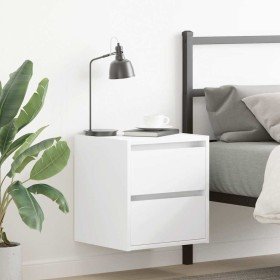 Mesillas de noche de pared 2 uds blanco 38x34x40 cm