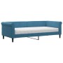 Sofa bed with blue velvet mattress 90x200 cm by vidaXL, Beds and slatted bases - Ref: Foro24-3197746, Price: 315,94 €, Discou...