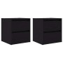 Mesillas de noche de pared 2 uds roble negro 38x34x40 cm