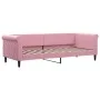Sofa bed with pink velvet mattress 80x200 cm by vidaXL, Beds and slatted bases - Ref: Foro24-3197743, Price: 312,68 €, Discou...