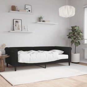 Schlafsofa mit schwarzer Samtmatratze 90x190 cm von vidaXL, Betten und Lattenroste - Ref: Foro24-3197762, Preis: 309,35 €, Ra...