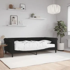 Sofa bed with black velvet mattress 90x190 cm by vidaXL, Beds and slatted bases - Ref: Foro24-3197762, Price: 306,17 €, Disco...
