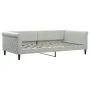 Sofa bed with light gray velvet mattress 100x200 cm by vidaXL, Beds and slatted bases - Ref: Foro24-3197754, Price: 374,58 €,...