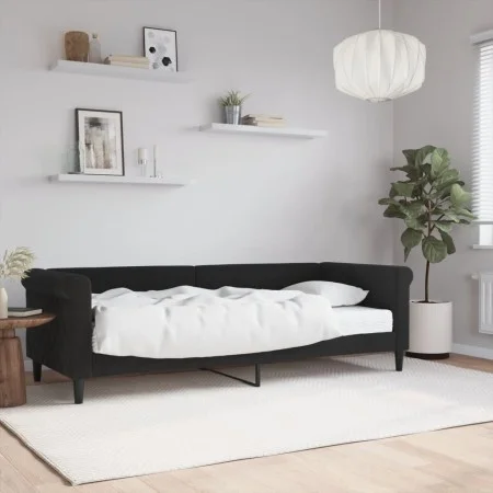Sofá cama con colchón terciopelo negro 80x200 cm de vidaXL, Camas y somieres - Ref: Foro24-3197744, Precio: 312,07 €, Descuen...