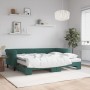 Sofá cama nido con colchón terciopelo verde oscuro 80x200 cm de vidaXL, Camas y somieres - Ref: Foro24-3197790, Precio: 424,55 €