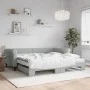 Sofá cama nido con colchón terciopelo gris claro 100x200 cm de vidaXL, Camas y somieres - Ref: Foro24-3197802, Precio: 430,37...