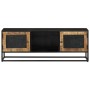 Mueble de TV madera maciza de mango y hierro 110x30x40 cm von vidaXL, TV-Möbel - Ref: Foro24-353889, Preis: 237,28 €, Rabatt: %