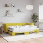 Sofá cama nido con cajones terciopelo amarillo 80x200 cm de vidaXL, Camas y somieres - Ref: Foro24-3197793, Precio: 410,61 €,...