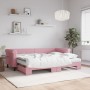 Sofá cama nido con colchón terciopelo rosa 80x200 cm de vidaXL, Camas y somieres - Ref: Foro24-3197791, Precio: 427,06 €, Des...