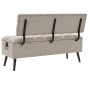 Storage bench with cream fabric backrest 110 cm by vidaXL, Benches for halls and storage - Ref: Foro24-339298, Price: 229,11 ...
