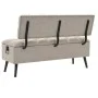 Storage bench with cream fabric backrest 110 cm by vidaXL, Benches for halls and storage - Ref: Foro24-339298, Price: 226,16 ...