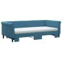 Ausziehbares Schlafsofa mit blauer Samtmatratze 90x200 cm von vidaXL, Betten und Lattenroste - Ref: Foro24-3197794, Preis: 44...